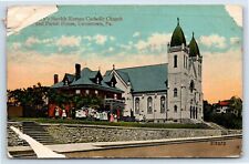 Postcard - St. Mary's Slavish Roman Catholic Church Parish House Uniontown PA picture