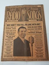 WW2 Latest Popular Radio Hit Songs 1943 Industry Publication Song Music Lyrics picture