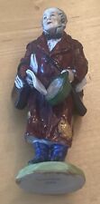 Antique German Luster Porcelain Figurine Man Carrying Papers, Newspapers, Hat picture