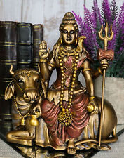 Ebros Hindu The Auspicious One Lord Shiva Sitting On Nandi Bull Statue 7