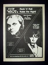 WBCN 104 FM Boston Radio Station Carter Alan Jerry Goodwin 1980 Poster Type Ad picture