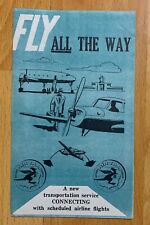 Vintage National Air Taxi Service Fly All The Way Brochure Ad 5.5