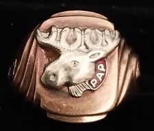 Vintage Moose 10k/14k Gold Ring Size 10 circa 1940-early 50s picture