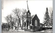 LITTLE CEDAR LUTHERAN CHURCH adams mn real photo postcard rppc minnesota history picture