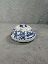 Vintage Cobalt Blue and White Decorative Ceramic Trinket Dish With Lid~ China picture