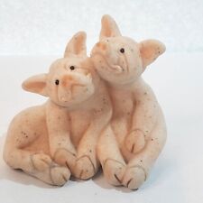 Vintage 2000 Quarry Critters Pigs Pepper & Posh Second Nature Design Figurine picture
