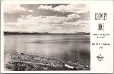 c1940s CROWLEY LAKE, California RPPC Photo Postcard Lake Panorama / FRASHER picture
