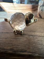 Vintage Swarovski Mini Pig With Gold Tone Metal From 1988 picture