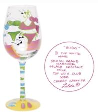  Lolita Wine Glass Hand Painted 
