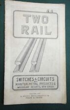 1939 vintage TWO RAIL INSTRUCTION BOOK illustrated MANTUA metal model RAILROAD picture