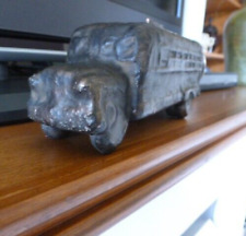 Vintage Brass Cast Metal TOY School Bus Mold picture