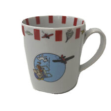 Tintin Le Sceptre D'Ottocar ceramic mug airplane Moulinsart 1997 chipped handle picture