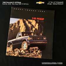 UNCIRCULATED 1985 Chevrolet S-10 Pickup 20 pg Color Brochure - #4490 Rev 08-84 picture