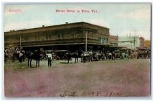 c1910s Street Scene In Tulia Carriages Scene Buidling Texas TX Unposted Postcard picture