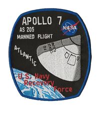 Apollo 7 NASA US Navy space Atlantic recovery force ship patch picture