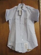 NEW - Men's/Boy's AF Blue Shirt, SHORT Sleeve, MIL/DLA, Size 15 -  in PKG picture