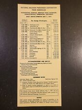 National Railroad Passenger Corporation Train Schedule May 1971 Timetable VA picture