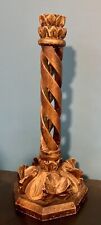 Cool Rare MCM Jeanne Valentine Candle Holder Lamp Base Papier-mâché Wood Marked picture