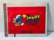 1982 Topps Smurf Supercards trading cards wax wrapper only picture