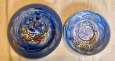 Vintage Soko China Hand Painted Dragon 3 Pc Cup Saucer Plate Japan Rare Blue picture