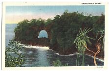 Onomea Arch Hawaii Vintage Linen Postcard picture