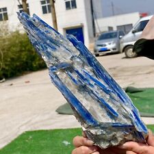 2.34LB Rare Natural beautiful Blue KYANITE with Quartz Crystal Specimen Rough picture