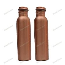 New 2 Pure Copper Water Bottle For Ayurveda Health Benefits Leak Proof picture