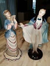 Pair ANTIQUE USA GOLDSCHEIDER Southern Gentleman WITH Lady  CERAMIC FIGURINES picture