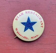 Vintage Star Restaurant Waterville Minnesota Pin Wendell Greenwood Co Button USA picture