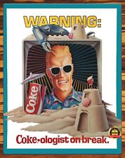Max Headroom - Coke - Coke-Ologist On Break - 1987 - Rare - Metal Sign 11 x 14 picture