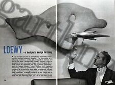 RAYMOND LOEWY 1951 INDUSTRIAL DESIGNER PICTORIAL FAMILY & DESIGN FOR LIFE picture