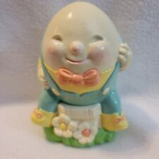 Humpty Dumpty Ceramic Piggy Bank Vintage 1982 Avon picture