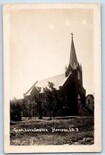 Howard South Dakota SD Postcard RPPC Photo Germ Lutheran Church c1910's Antique picture