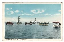 Betterton Postcard MD Chesapeake Bay Pleasure Yachts in Harbor Antique Maryland picture