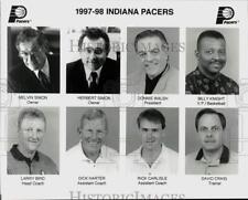 1997 Press Photo Indiana Pacers Basketball Owner, Executive & Staff Headshots picture