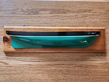 Green Boat Wooden Half Hull Model picture