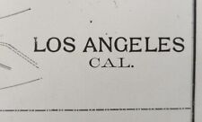 Vintage 1901 LOS ANGELES CALIFORNIA Map 11