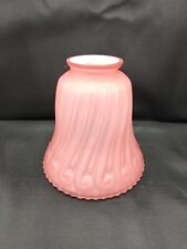 Vintage Pink Satin Cased Glass Lamp Shade picture