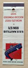 USS Nautilus SSN 571 1st Nuclear Powered Submarine Disney Logo Matchbook Cover picture