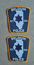 USA - 2 x Belgium Police Patches - Illinois picture