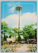 Seattle Washington, Space Needle, Food Trucks, Vintage Postcard picture