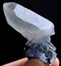19g Natural Purple Fluorite Crystal Cluster Mineral Specimen/YaoGangXian China picture