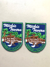 2 Vintage Mickie Tavern Embroidered Souvenir Travel Patches picture