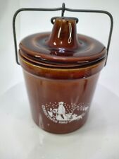 Vintage 1982 Christmas Cheese Crock From Kave Kure 36 o/z picture