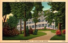 Bascom Louise Hotel Highlands North Carolina NC Sunset Linen Postcard VTG UNP picture