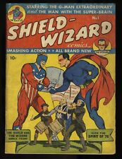 Shield-Wizard Comics #1 GD+ 2.5 (Restored) Origin Issue WWII Era Flag Cover picture