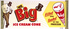1949 Mr Big Ice Cream Cone Filled and Sealed at the Freezer Clear Window Sign picture