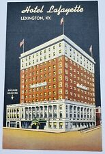 Postcard Lexington Kentucky Hotel Lafayette Vintage Linen UNPOSTED NOS picture
