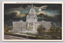 Postcard State Capitol By Night Providence Rhode Island picture