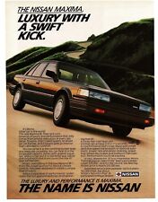 1987 Nissan MAXIMA SE Black 4-door Sedan Vintage Ad  picture